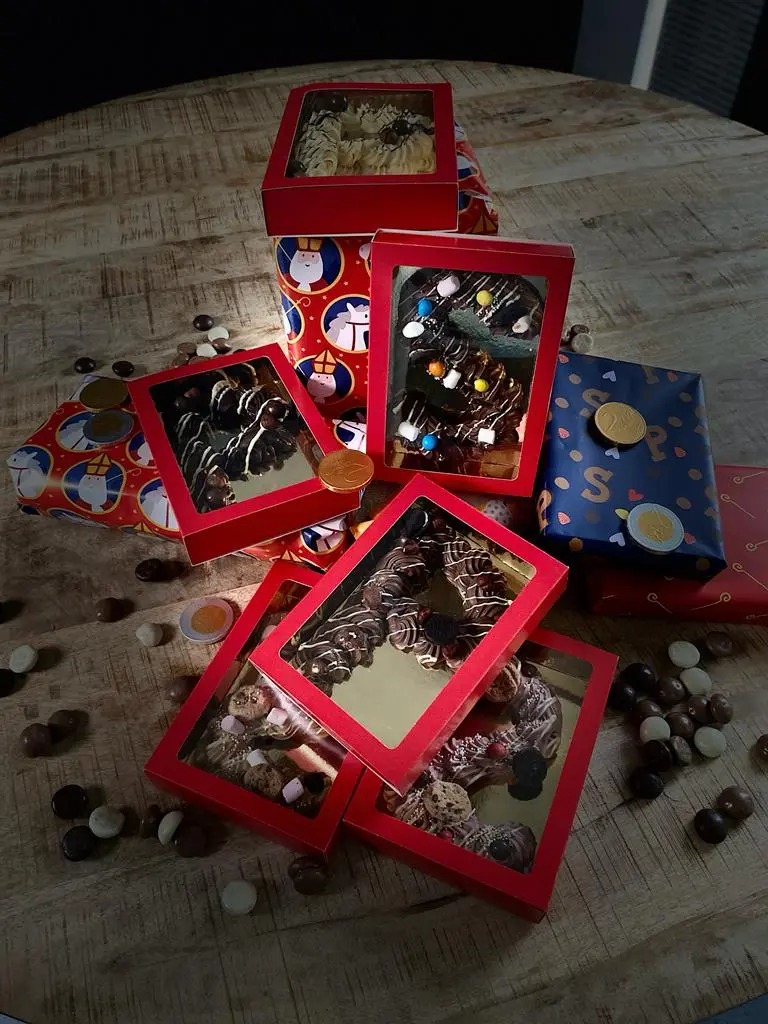 Luxe chocoladeletters (opgespoten) (melk, a, zoet)