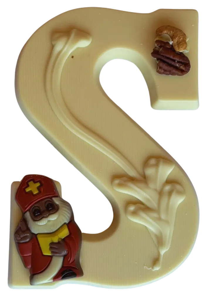 [04552] Witte chocoladeletter (225gr) (a)